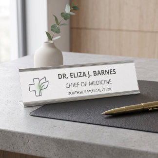 Porte-nom Pour Bureau Bureau de médecin minimaliste & Salle de consultat