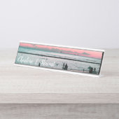 Porte-nom Pour Bureau Bureau de plage Tropical Hawaii Nom Plate (Devant)