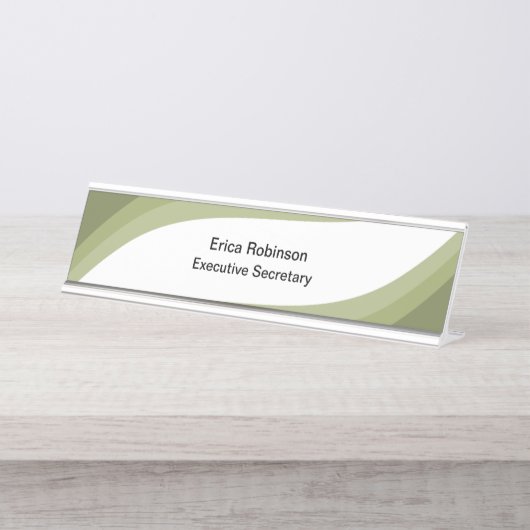 Porte-nom Pour Bureau Bureau du Secrétaire exécutif moderne (Devant)