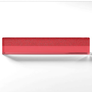 Porte-nom Pour Bureau Bureau en acrylique rouge tomate à deux tons plaqu