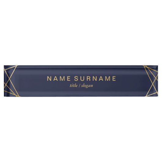 Porte-nom Pour Bureau Bureau et école géométriques minimaux modernes de (Devant)