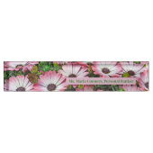 PORTE-NOM POUR BUREAU BUREAU FLORAL NOM, PERSONNALISABLE (Devant)