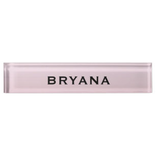 Porte-nom Pour Bureau Bureau moderne personnalisé avec embout rose blush