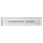 Porte-nom Pour Bureau Bureau personnalisé blanc féminin unique (Devant)