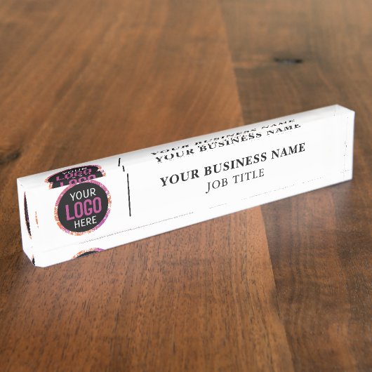 Porte-nom Pour Bureau Bureau professionnel du logo personnalisé (Taille)