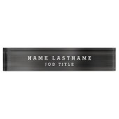 Porte-nom Pour Bureau Bureau professionnel élégant noir blanc (Devant)