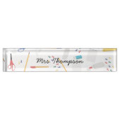 Porte-nom Pour Bureau Bureau scolaire Artisanat Fournitures Motif Enseig (Devant)