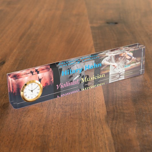 Porte-nom Pour Bureau Bureau Violoniste Personnalisé Nom Plaque pour Mus (Taille)