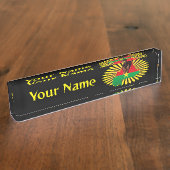 Porte-nom Pour Bureau Burkina Faso Carte, drapeau et première révolution (Taille)