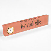 Porte-nom Pour Bureau Burnt Sienna