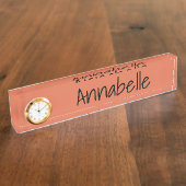Porte-nom Pour Bureau Burnt Sienna (Taille)