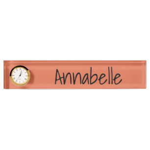 Porte-nom Pour Bureau Burnt Sienna