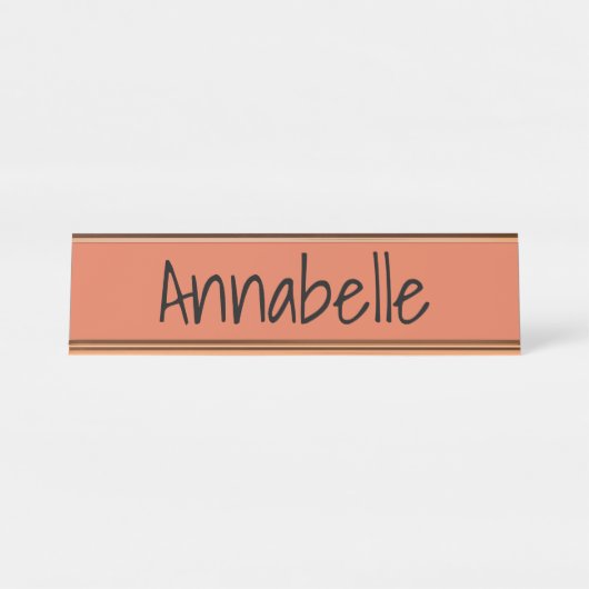 Porte-nom Pour Bureau Burnt Sienna (Devant)