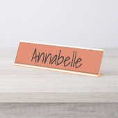 Porte-nom Pour Bureau Burnt Sienna (Devant)