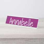 Porte-nom Pour Bureau Byzantium Purple (Devant)