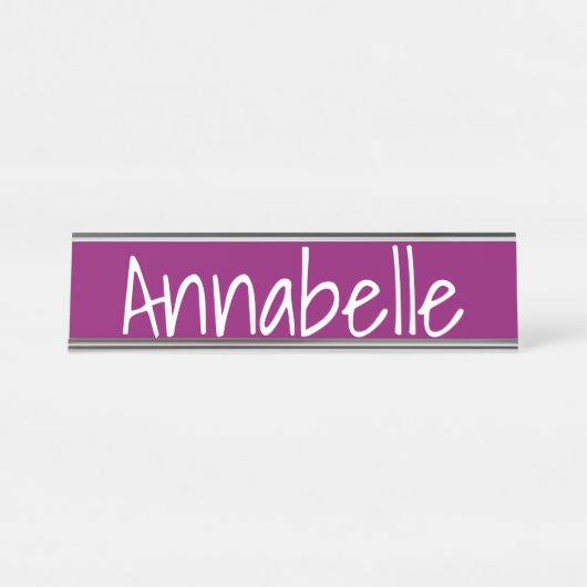 Porte-nom Pour Bureau Byzantium Purple (Devant)