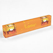 Porte-nom Pour Bureau Cactus Sunset Thunder_Cove