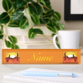 Porte-nom Pour Bureau Cactus Sunset Thunder_Cove
