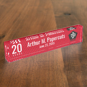 Porte-nom Pour Bureau Cadeau d'anniversaire personnalisé pour les emplo