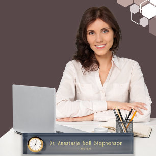 Porte-nom Pour Bureau Cadeau de doctorat moderne personnalisé