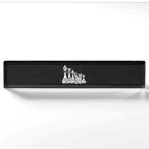 Porte-nom Pour Bureau Cadeau d'échecs J'Aime Vraiment Les Pièces D'Éch