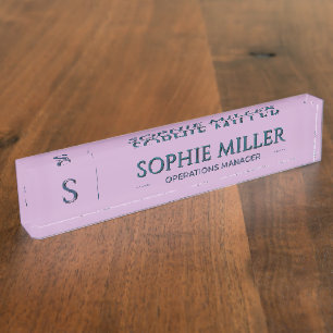 Porte-nom Pour Bureau Cadeau personnalisé de lavande pour elle