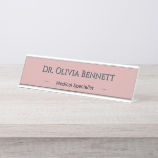 Porte-nom Pour Bureau Cadeau personnalisé de nom de charbon de rose pous
