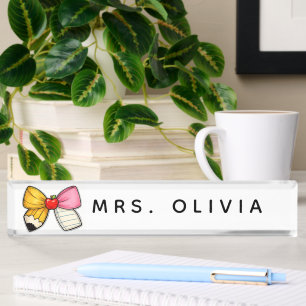 Porte-nom Pour Bureau Cadeau personnalisé pour enseignant Enseignant s