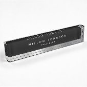 Porte-nom Pour Bureau Cadeau professionnel de luxe Silver Classy