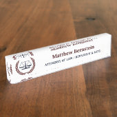 Porte-nom Pour Bureau Cadeaux personnalisés d'avocat (Taille)