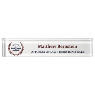 Porte-nom Pour Bureau Cadeaux personnalisés d'avocat