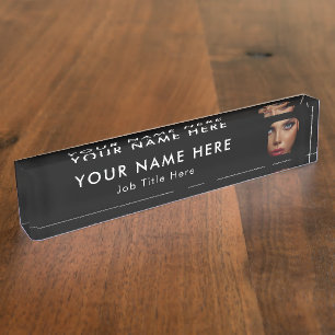 Porte-nom Pour Bureau Cadres professionnels de la photo Black Business