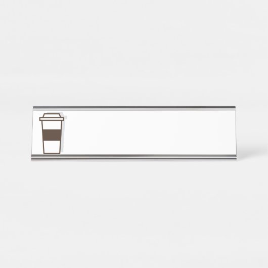 Porte-nom Pour Bureau Café à aller (Devant)