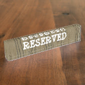 Porte-nom Pour Bureau Café réservé - Panneau de table du restaurant (Taille)