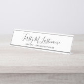 Porte-nom Pour Bureau Calligraphie de nom et de titre - PEUT MODIFIER LA (Devant)