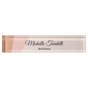 Porte-nom Pour Bureau Calligraphie minimaliste de script moderne