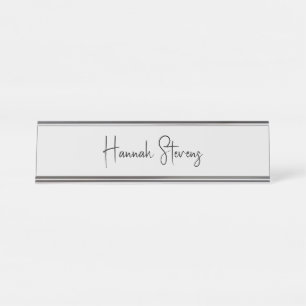 Porte-nom Pour Bureau Calligraphie moderne professionnelle minimaliste