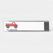 Porte-nom Pour Bureau Camion de ferme rouge (Devant)
