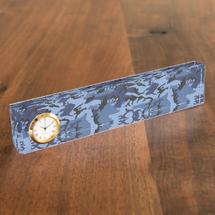 Porte-nom Pour Bureau Camouflage bleu marine, Militaire, Armée