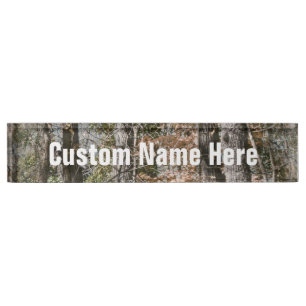 Porte-nom Pour Bureau Camouflage Camouflage de l'arbre forestier Chasse