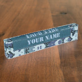 Porte-nom Pour Bureau Camouflage de la marine (Taille)