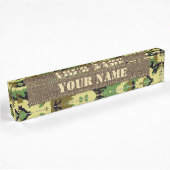 Porte-nom Pour Bureau Camouflage des bois