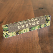 Porte-nom Pour Bureau Camouflage des bois (Taille)