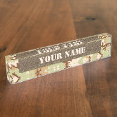 Porte-nom Pour Bureau Camouflage du désert (Taille)