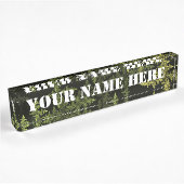 Porte-nom Pour Bureau Camouflage fractal