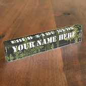 Porte-nom Pour Bureau Camouflage fractal (Taille)