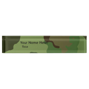 Porte-nom Pour Bureau Camouflage militaire traditionnel