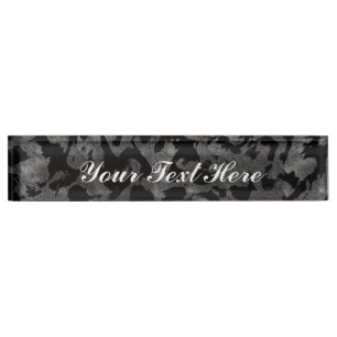 Porte-nom Pour Bureau Camouflage moderne Camo-noir et gris foncé
