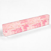 Porte-nom Pour Bureau Camouflage rose, Armée