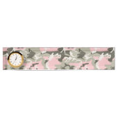 Porte-nom Pour Bureau Camouflage rose et vert, Militaire, Armée (Devant)